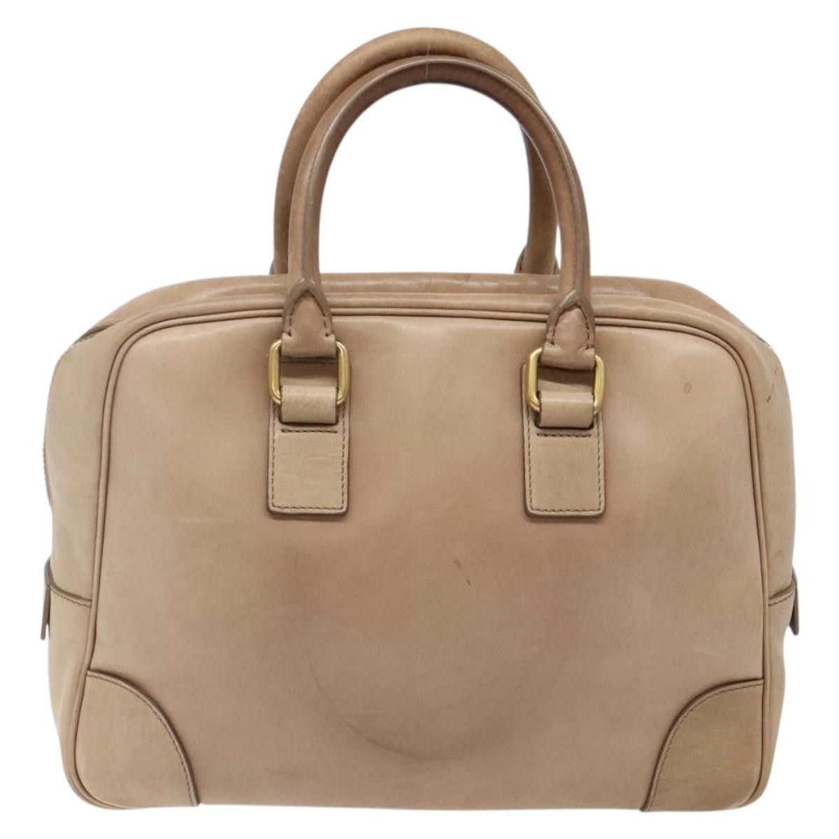 Celine CELINE Hand Bag Leather Beige Gold Size ONE SIZE - 3 Thumbnail