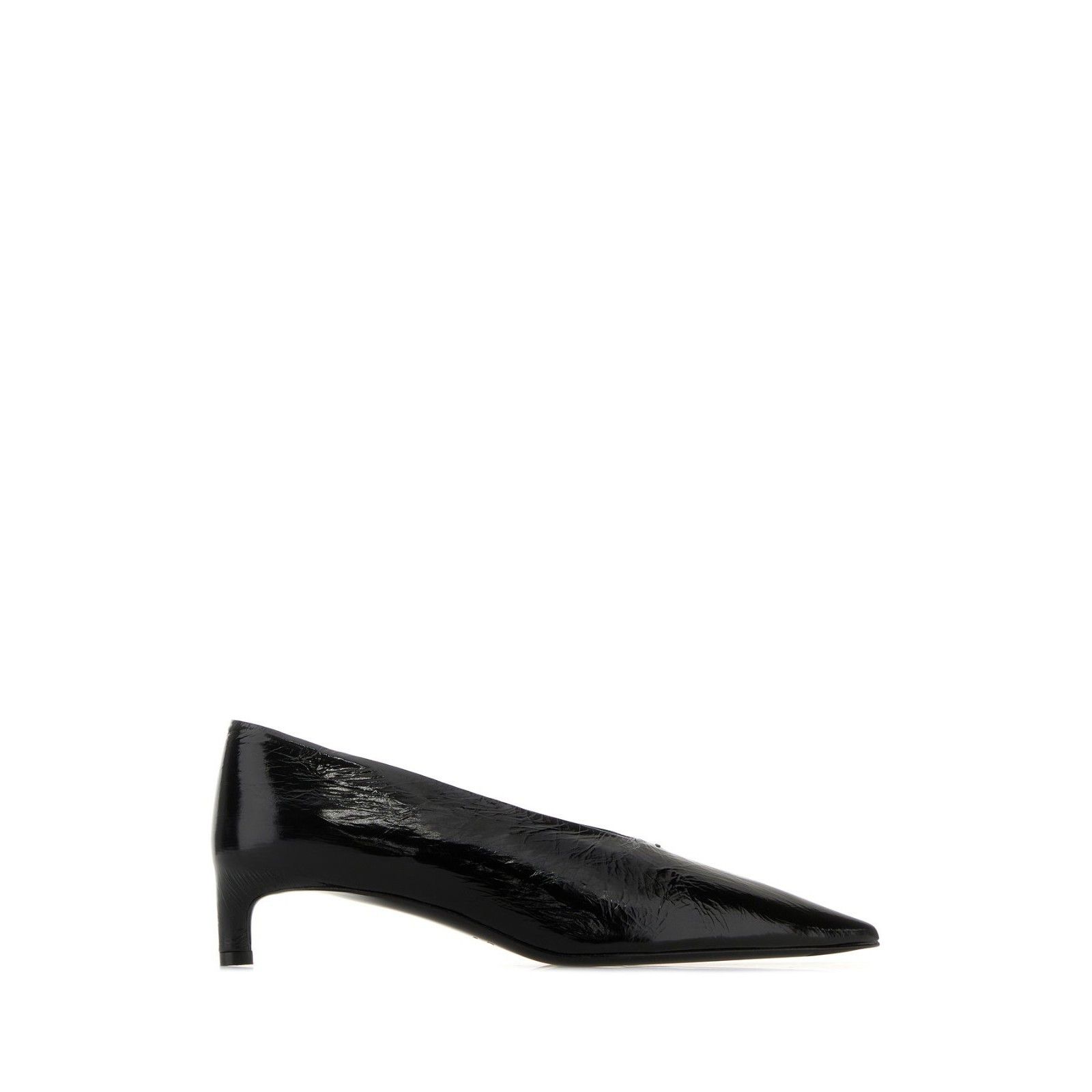JIL SANDER Black Patent Leather 40mm Heel Pumps New & Authen
