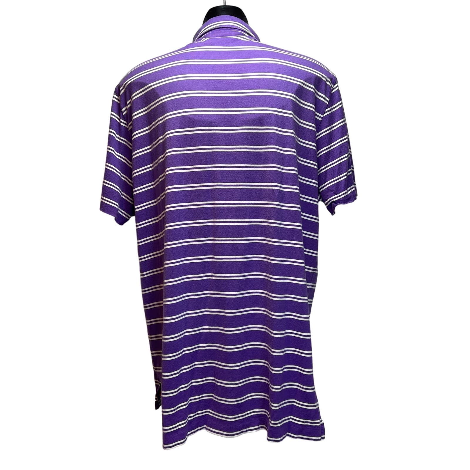 Polo Ralph Lauren Polo Golf Ralph Lauren Stripe Polo Shirt Vintage Lisle Size US L / EU 52-54 / 3 - 8 Thumbnail