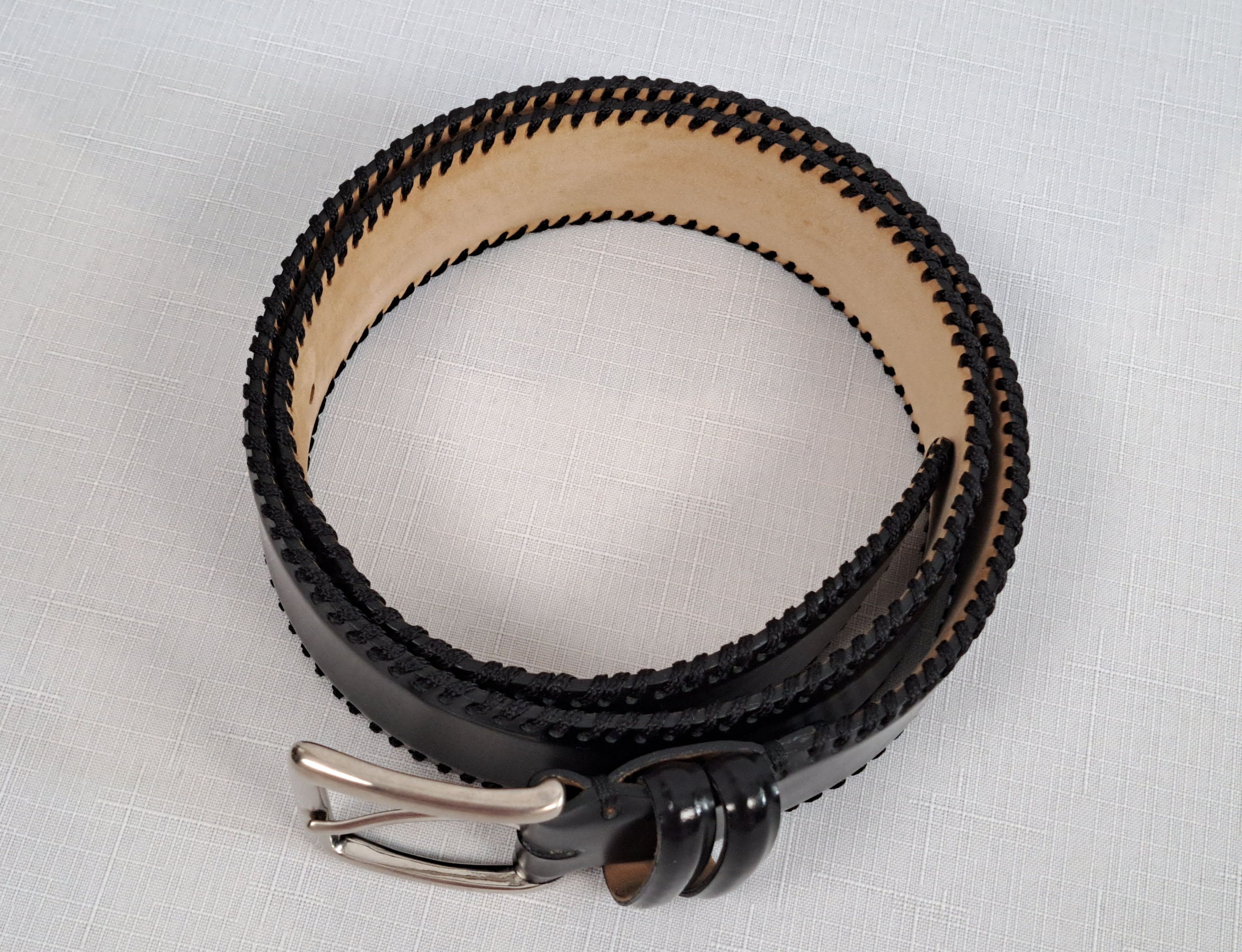 Handmade Giorgio Zoni Pelletterie leather belt. Made in Italy Size ONE SIZE - 6 Thumbnail