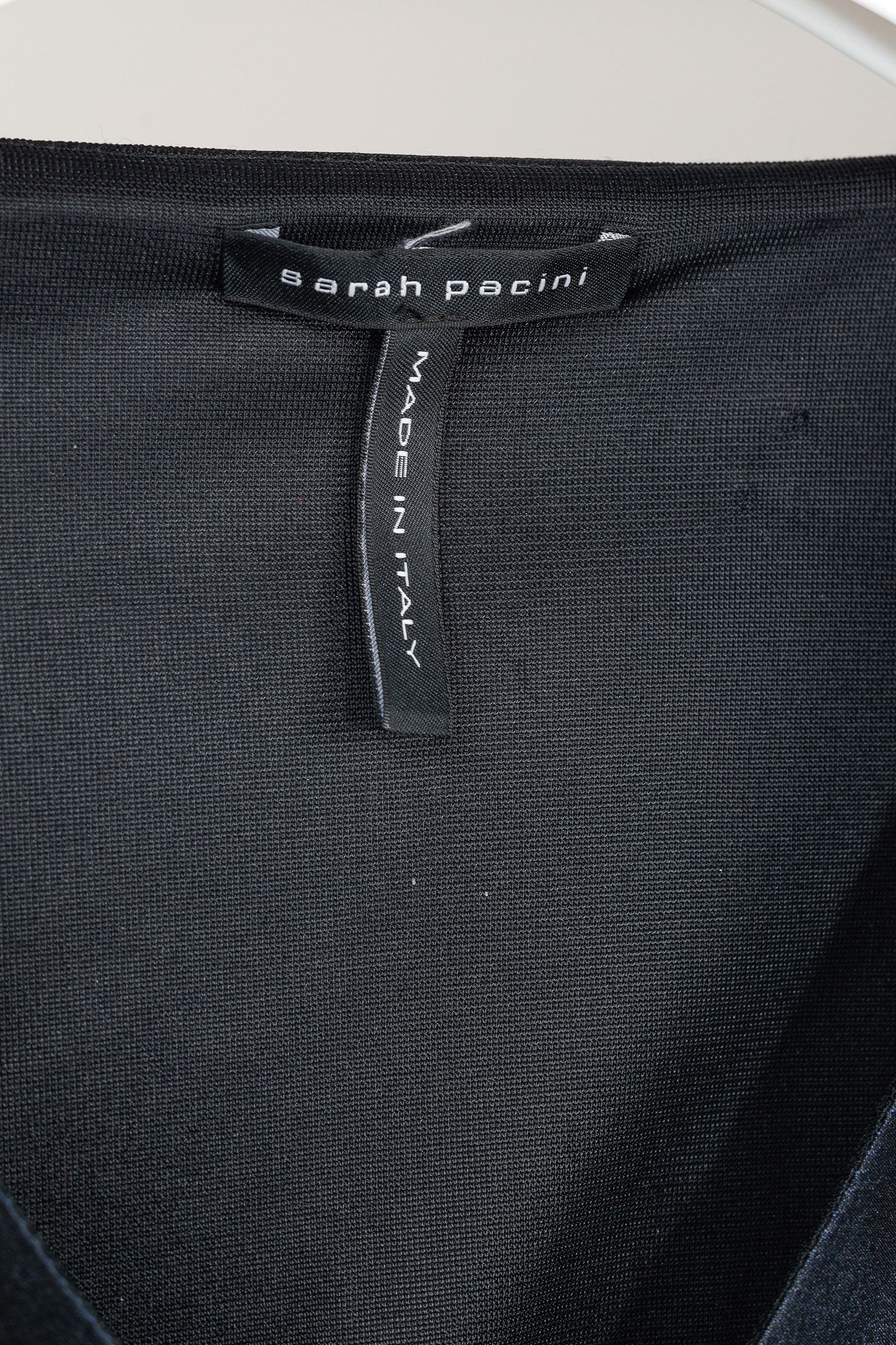 Sarah Pacini Sarah Pacini Midnight Metal Blue Stretch Size-Zip Midi Dress Size L / US 10 / IT 46 - 4 Thumbnail