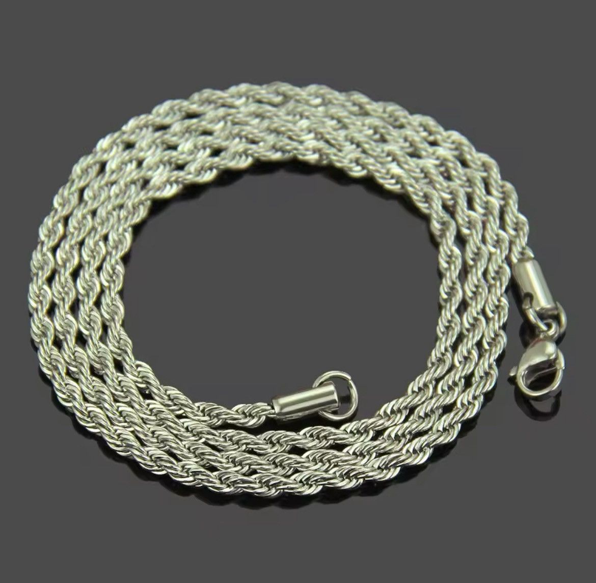Japanese Brand × Vintage Stainless steel 3mm Rope Chain Size ONE SIZE - 2 Thumbnail