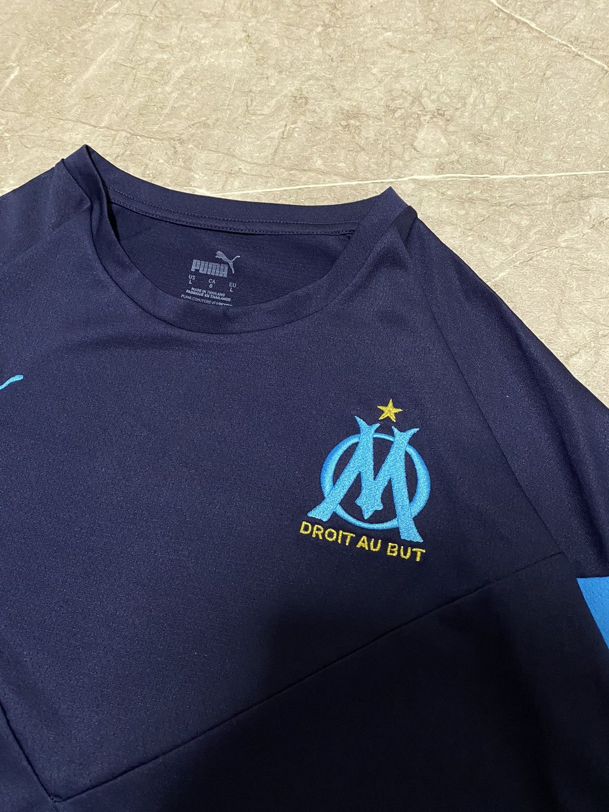Puma Puma Olympique Marseille 2021 Training Soccer Jersey Y2K Size US L / EU 52-54 / 3 - 5 Thumbnail