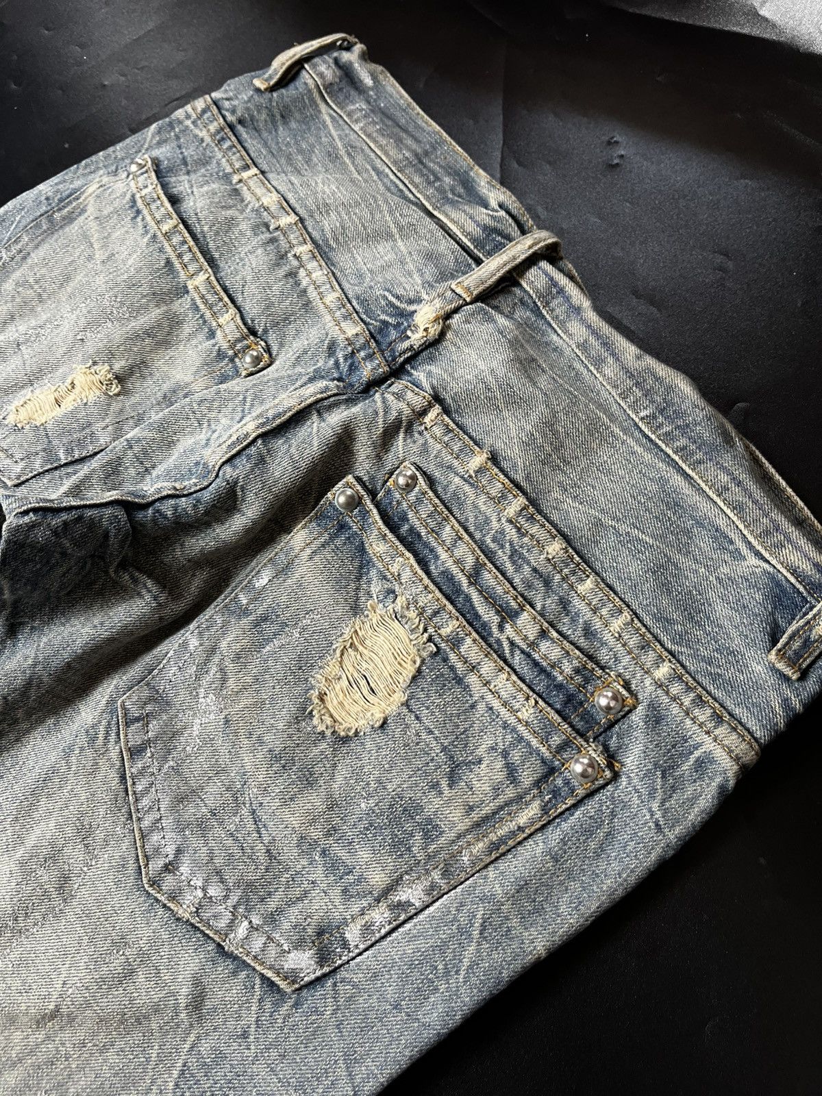 If Six Was Nine × Japanese Brand Midas Distressed Crash flare demin Size US 30 / EU 46 - 9 Thumbnail