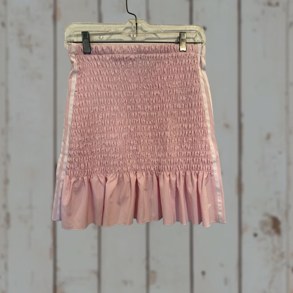 Adidas adidas Originals Skirt Women S Pink 3-Stripe Athletic Activewear Smocked Striped Size S Size 28" / US 6 / IT 42 - 1 Thumbnail