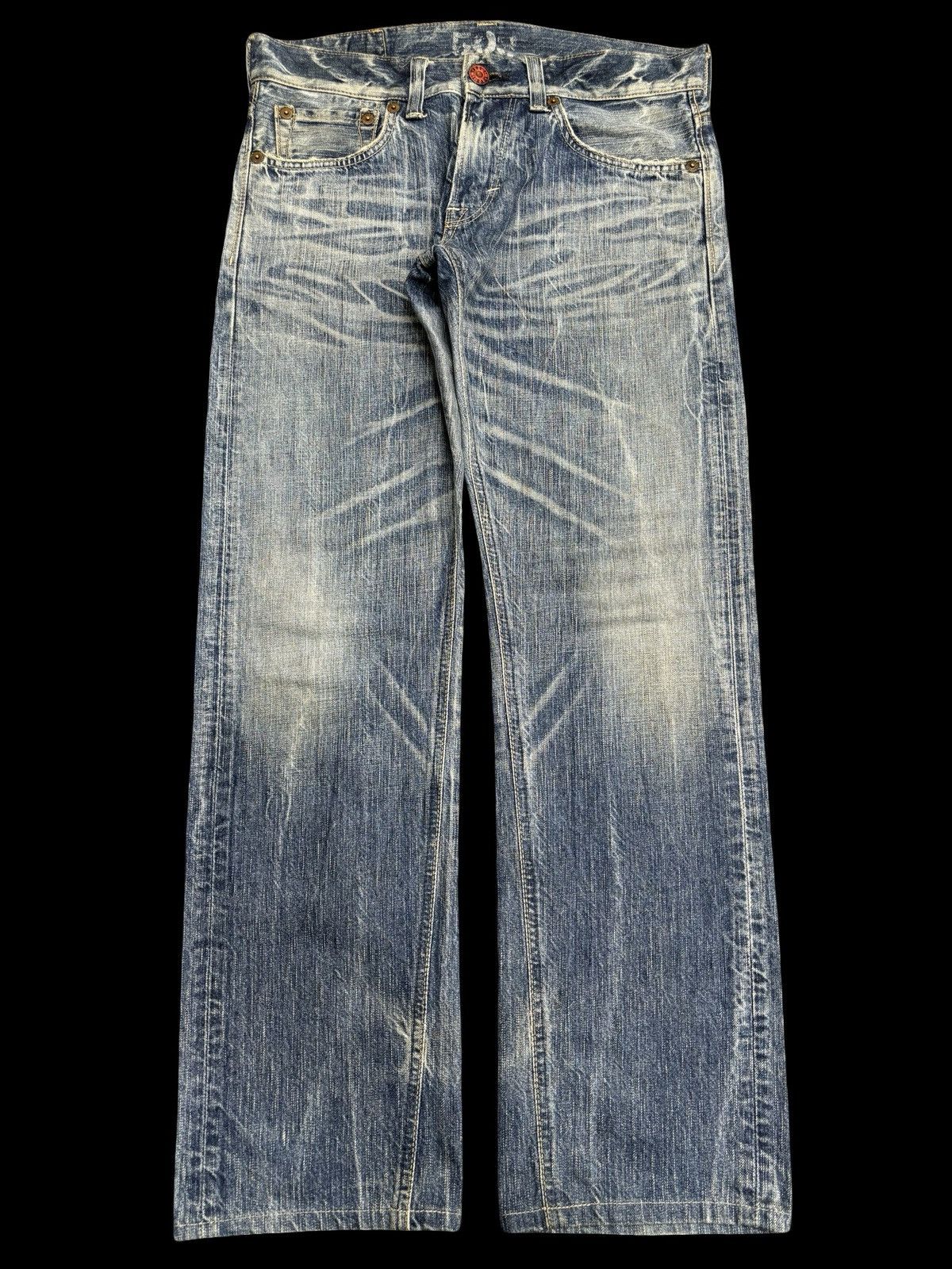 💥Insane Fades💥Edwin 503 Crazy Fades Regular Denim F486