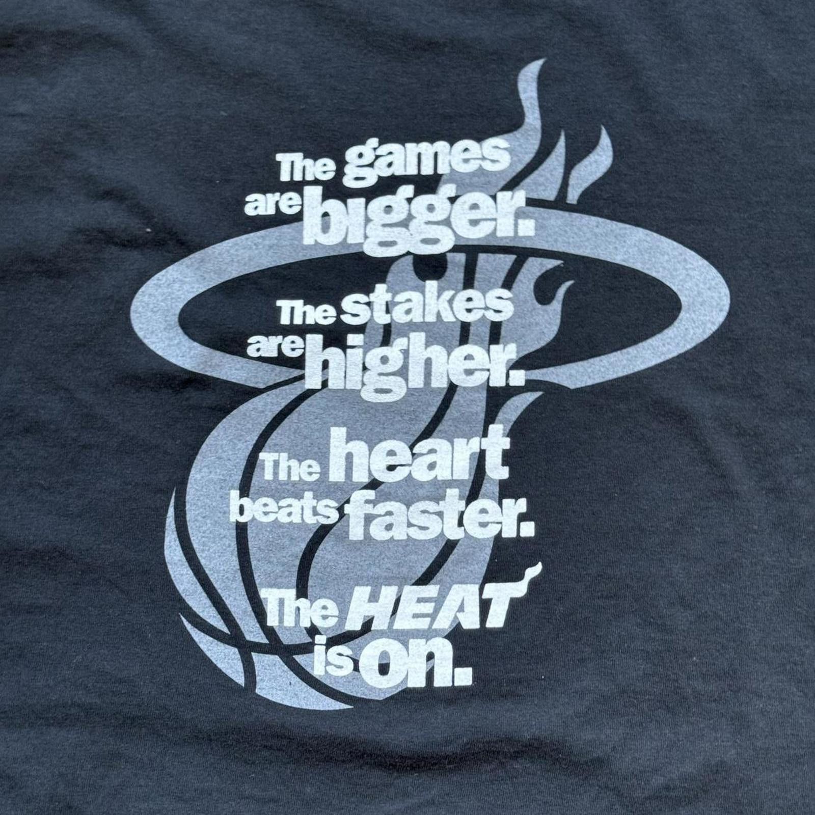 NBA 2000s NBA Miami Heat “Right Now!” Sports Graphic T-shirt Size US XL / EU 56 / 4 - 4 Thumbnail