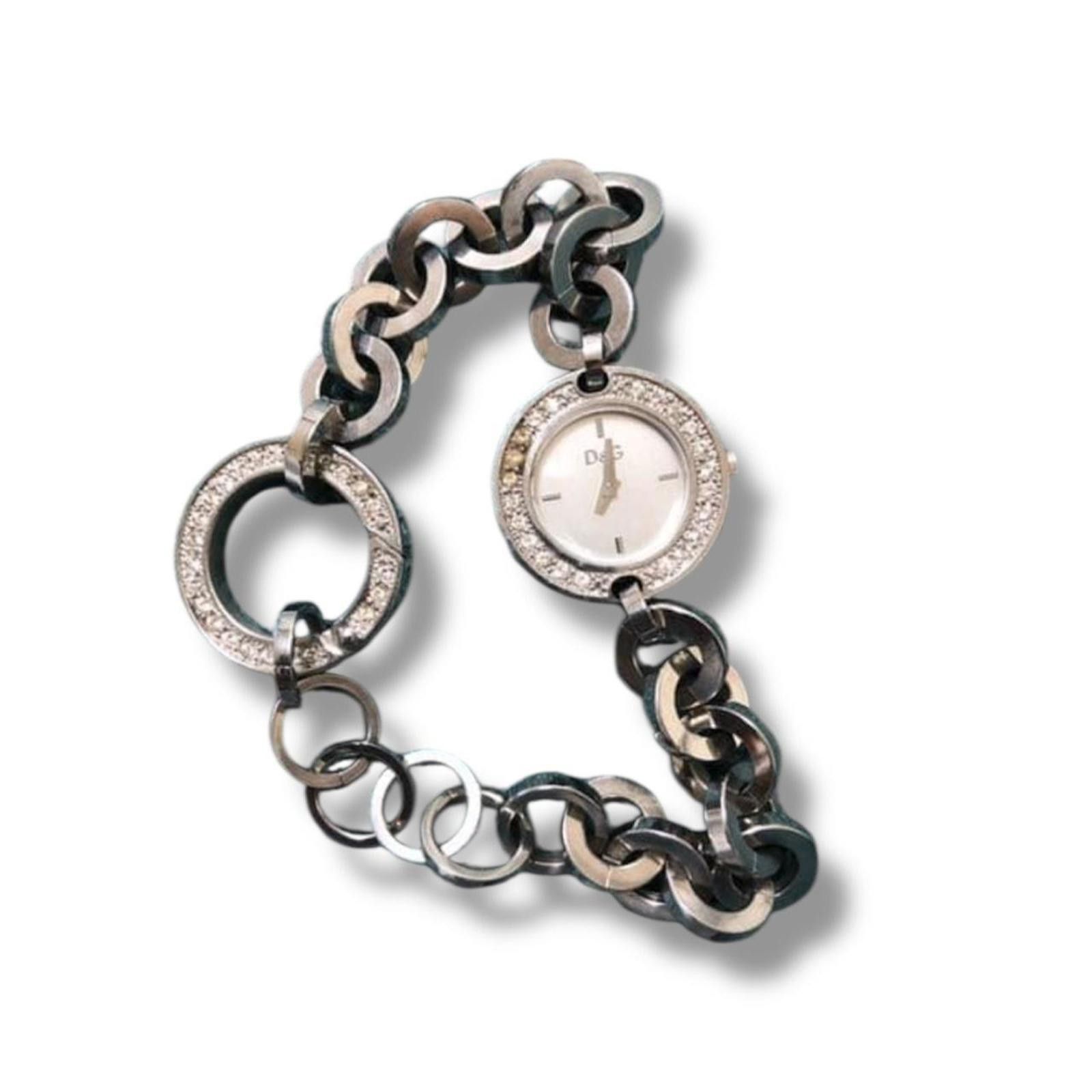 Dolce & Gabbana Dolce & Gabbana goth grunge style silver chain hoop watch Size ONE SIZE - 1 Thumbnail