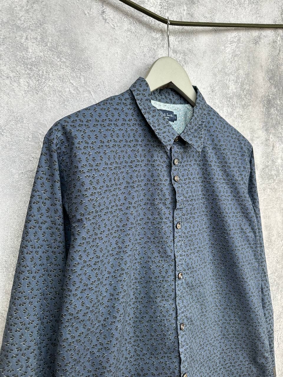 Paul Smith Paul Smith Jeans Button Up Shirt Flowered Navy LS Size US L / EU 52-54 / 3 - 3 Thumbnail