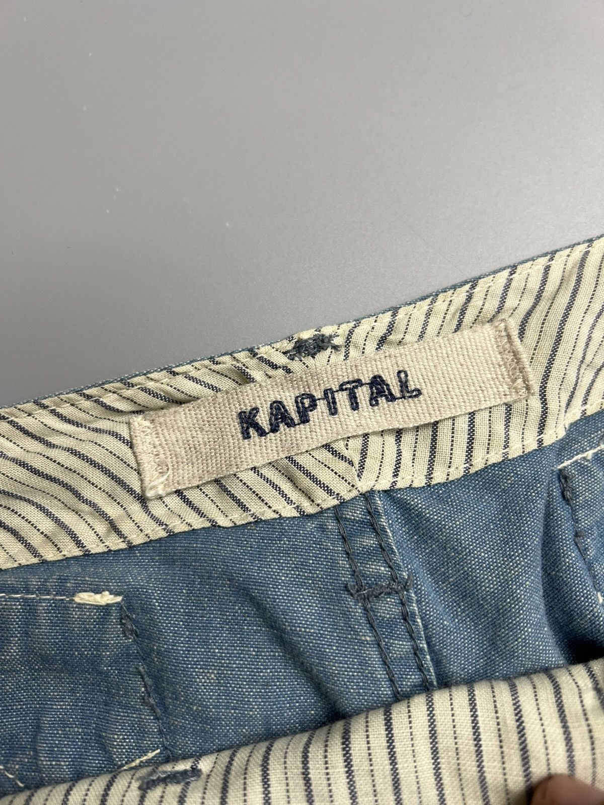 Kapital × Kapital Kountry Vintage 2000s Kapital USN Sailor Button Shorts Size US 31 - 4 Thumbnail