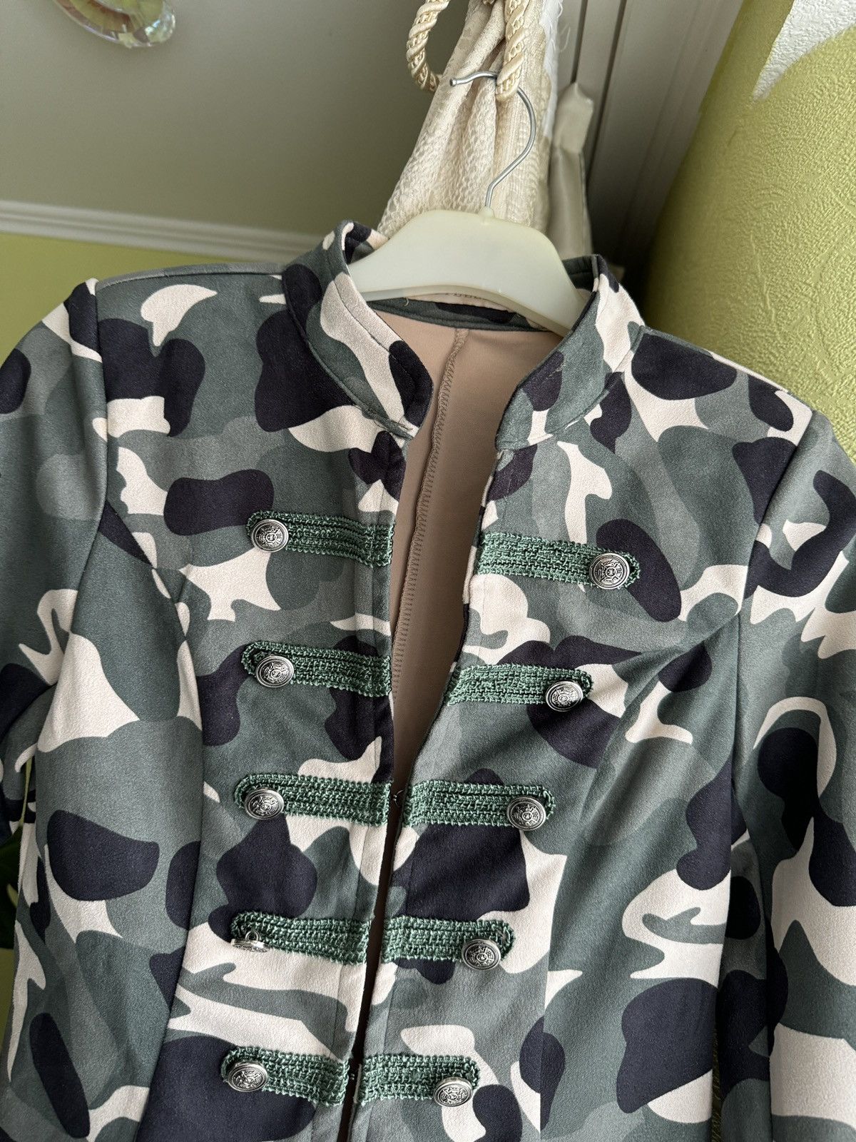 Japanese Brand Vintage Military Napoleon Jacket Camo PPFM Balmain Style Y2k Size S / US 4 / IT 40 - 5 Thumbnail