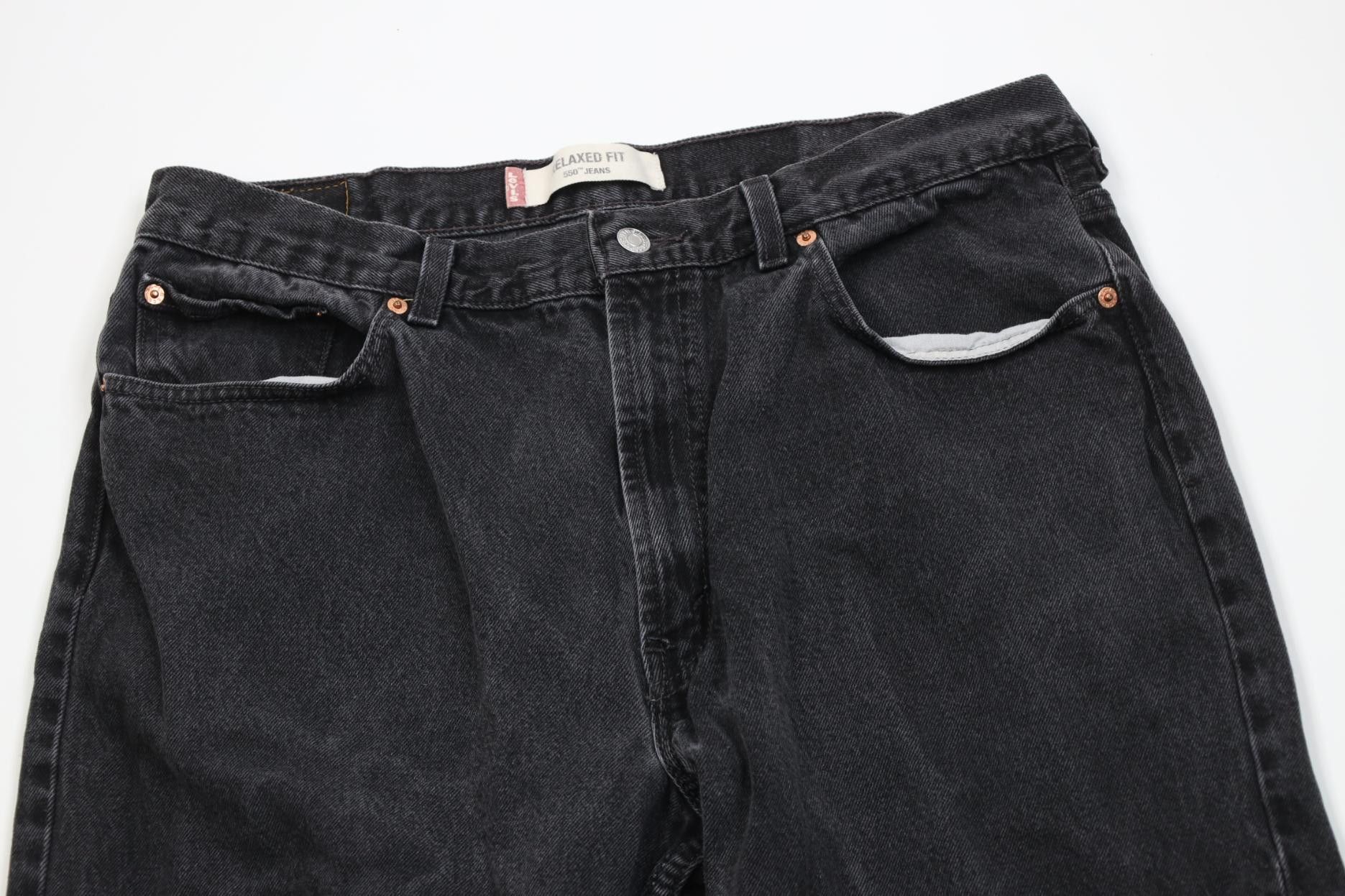 Levi's Vintage Y2K 2004 Levis 550 Fit Denim Jeans Black Cotton Size US 38 / EU 54 - 2 Thumbnail