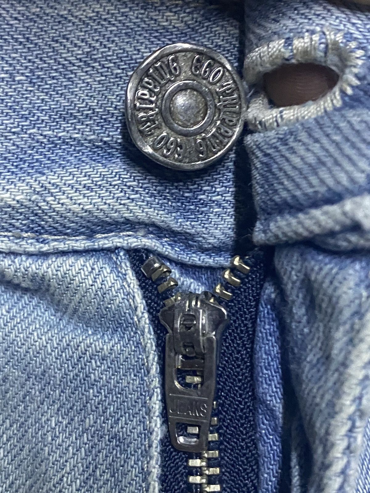Japanese Brand Vintage Ego Tripping Light Wash Money Money Print Jeans Size US 30 / EU 46 - 14 Thumbnail