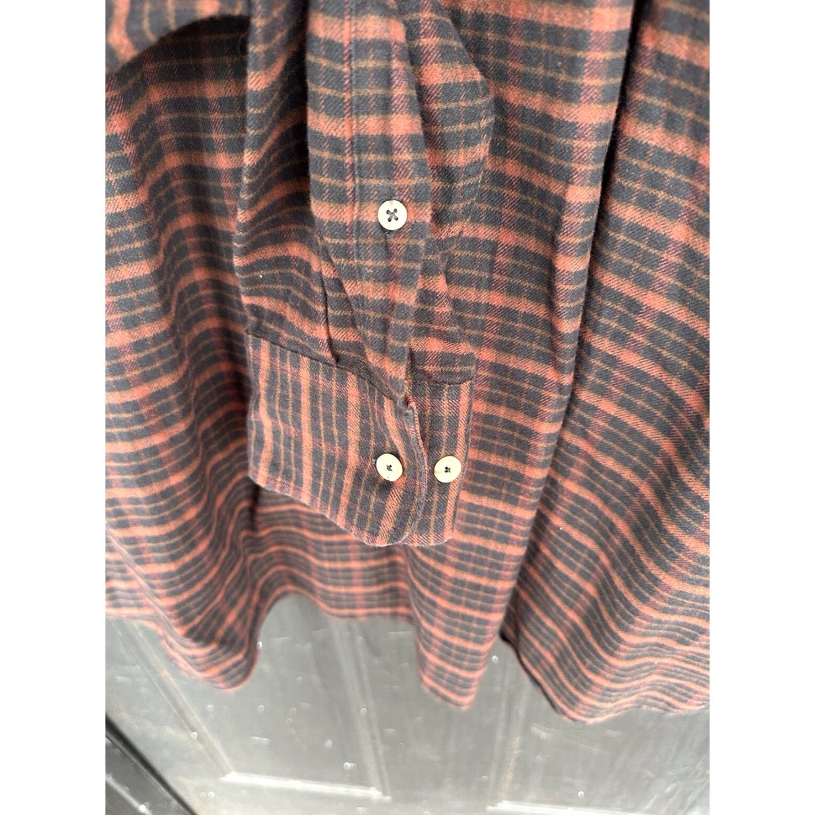UNTUCKit UNTUCKit Flannel Shirt Mens 3XL Button-Up Long Sleeve Plaid Multicolor Black Rust Casual Travel Size US XXL / EU 58 / 5 - 4 Thumbnail