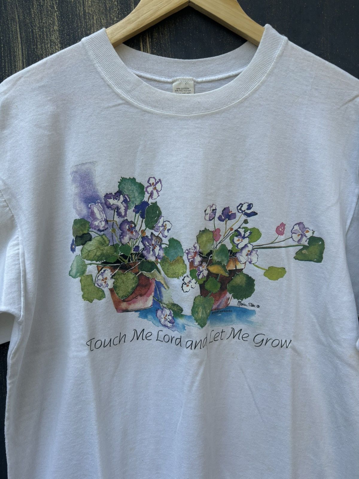 Vintage RARE! Vintage 90’s Art Flower Tee Touch Me Size US L / EU 52-54 / 3 - 4 Thumbnail