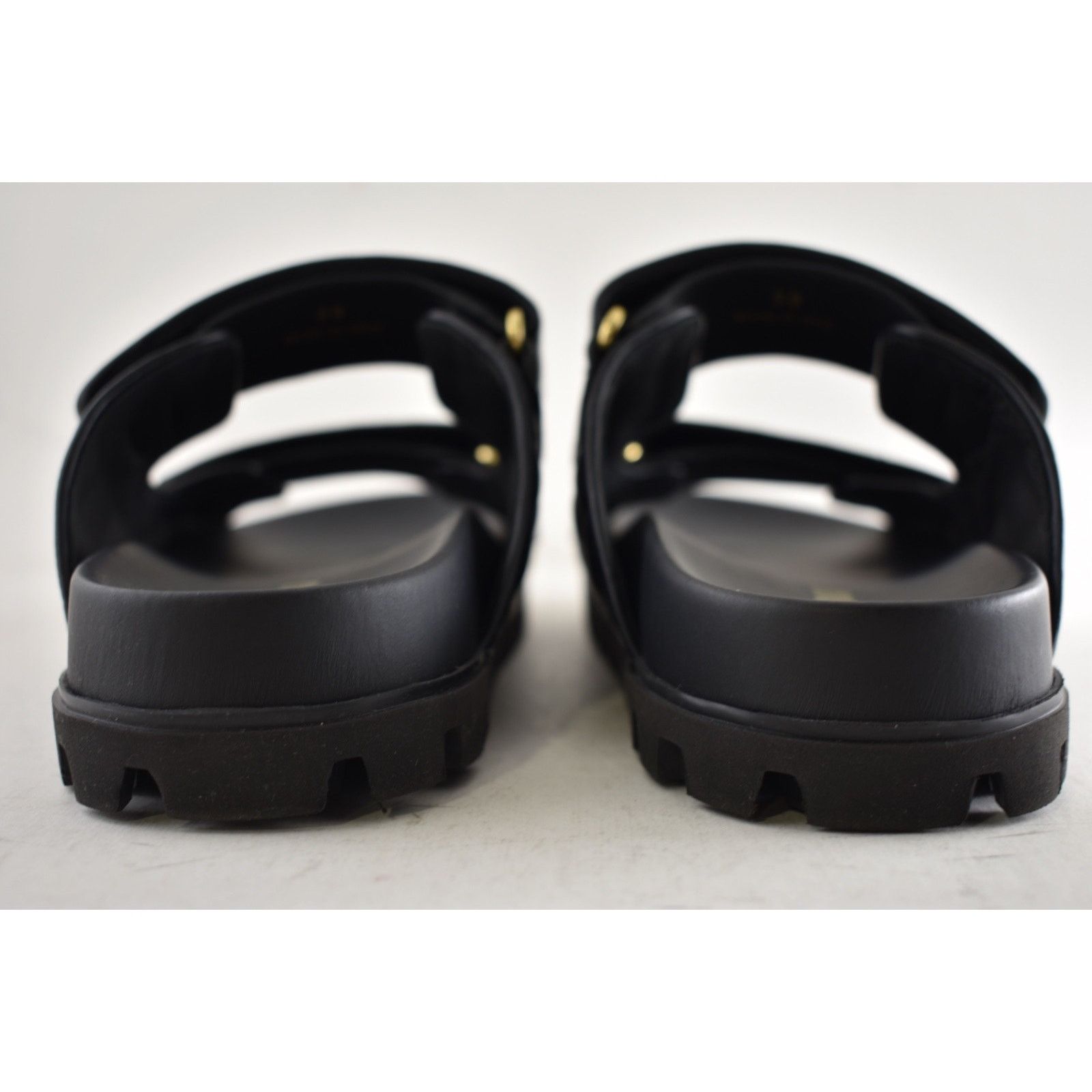 Miu Miu Miu Miu Matelasse Black Gold Logo Flat Slide Sandal 39 Size US 9 / IT 39 - 17 Thumbnail