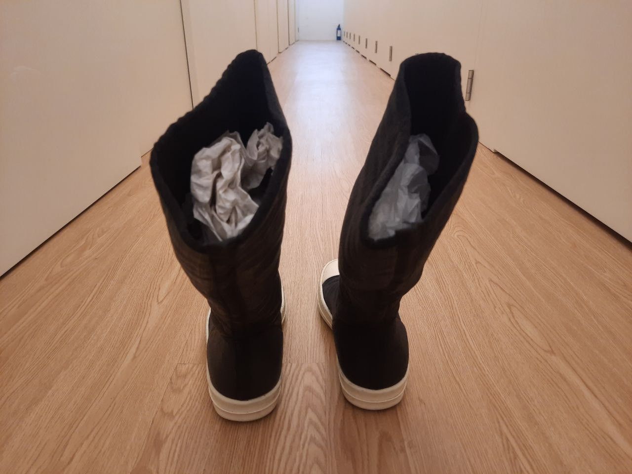 Rick Owens Drkshdw Waxed Sock Sneakers Size US 7 / EU 40 - 4 Thumbnail