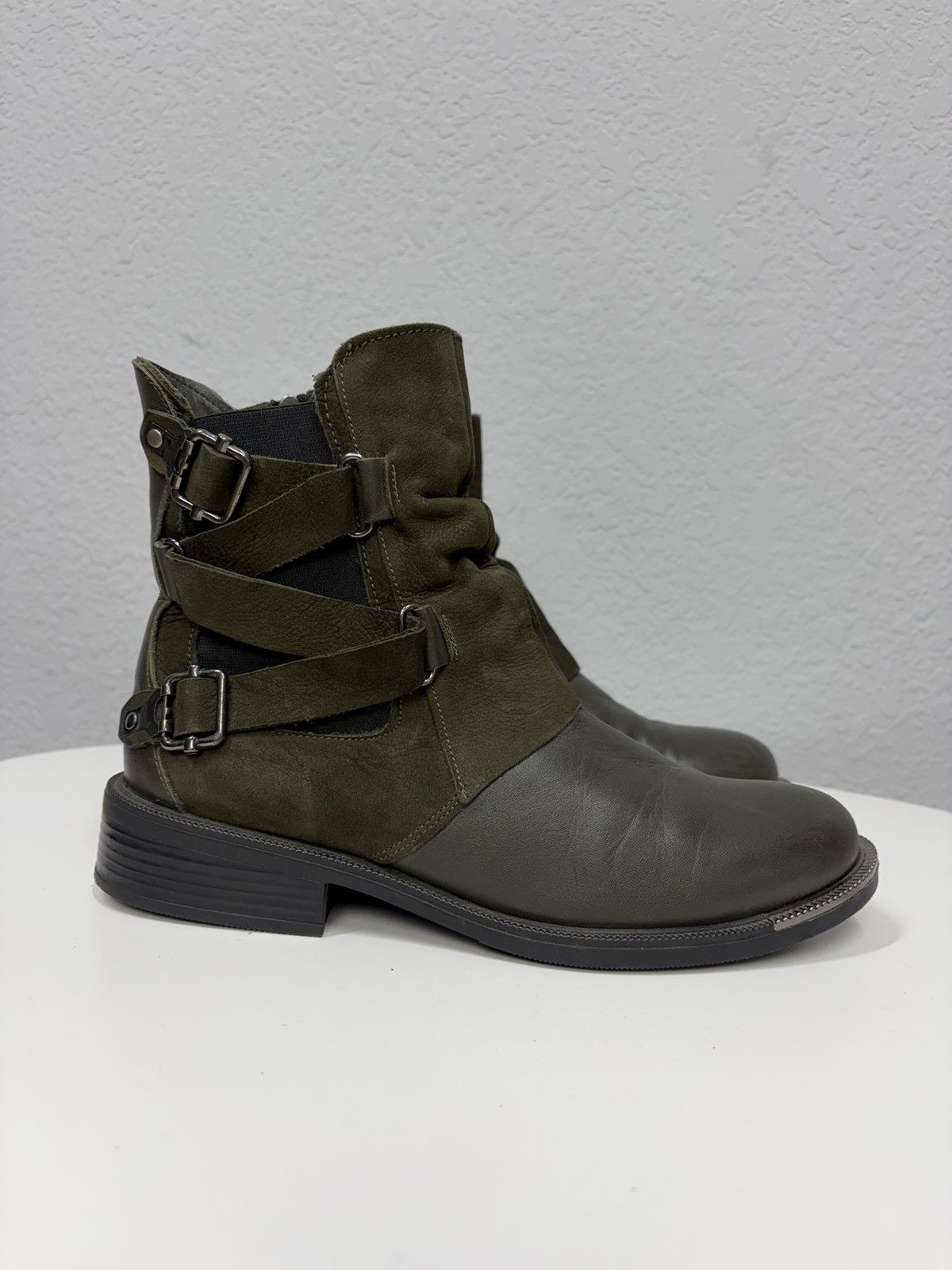 If Six Was Nine Vintage Italian AS98 Rick Owens Style Leather Biker Boots Size US 8 / EU 41 - 5 Thumbnail
