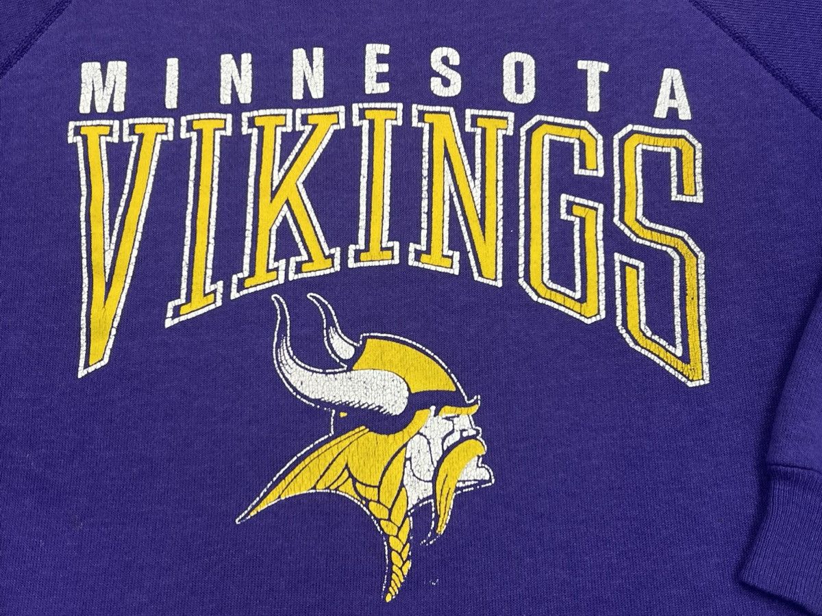 NFL Vintage 80s Minnesota Vikings Raglan Crewneck Sweatshirt Size US L / EU 52-54 / 3 - 2 Thumbnail