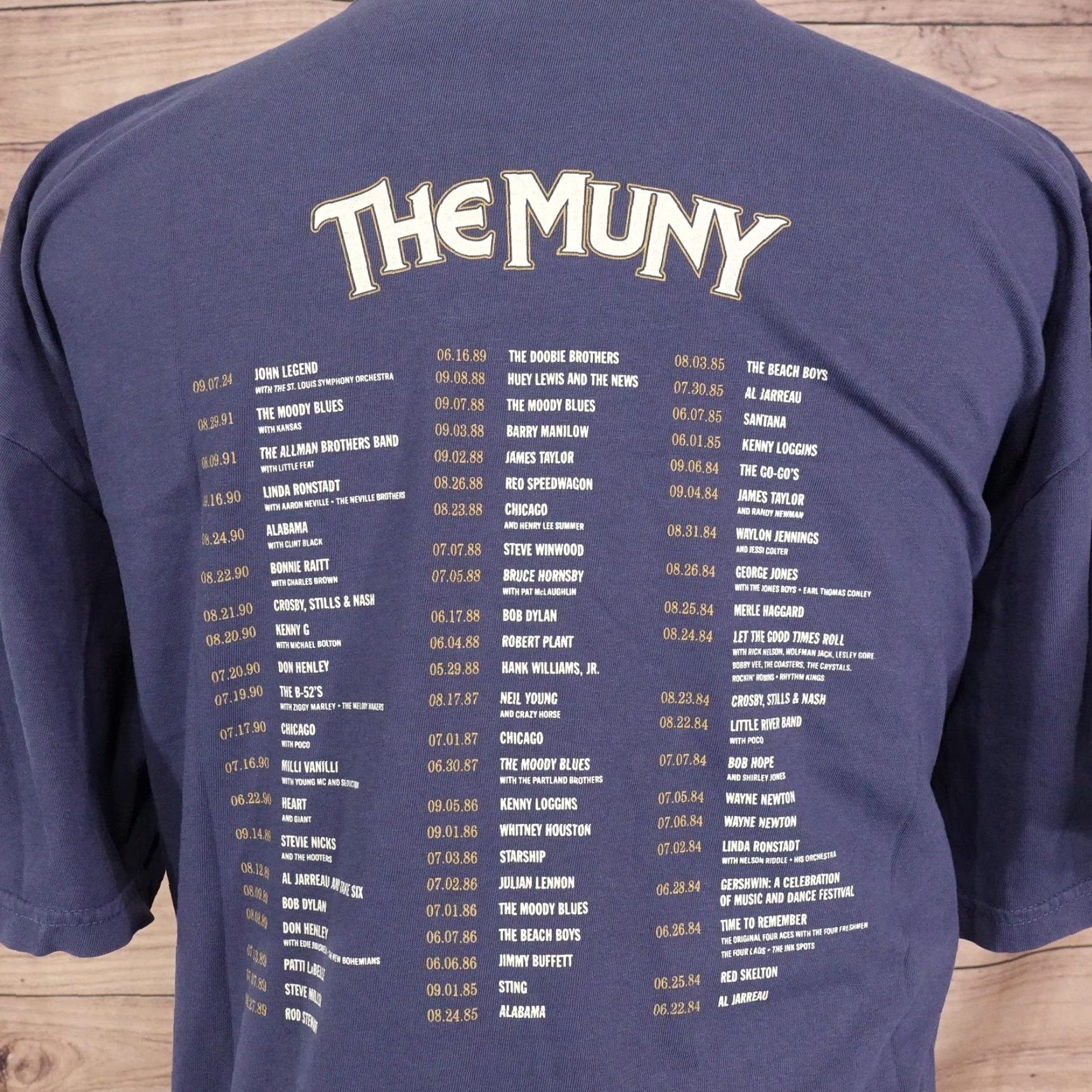 Comfort Colors The Muny John Legend Shirt Mens 2XL Blue Concert Graphic Tee 2024 St Louis Size US XXL / EU 58 / 5 - 6 Thumbnail