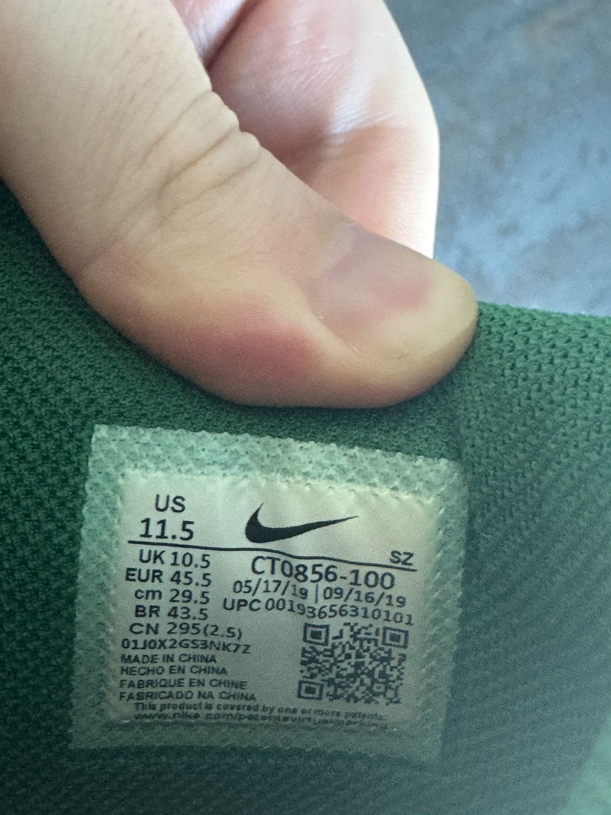 Nike × Off-White 2019 Nike x Off-White Dunk Low “Pine Green” Size US 11.5 / EU 44-45 - 7 Thumbnail