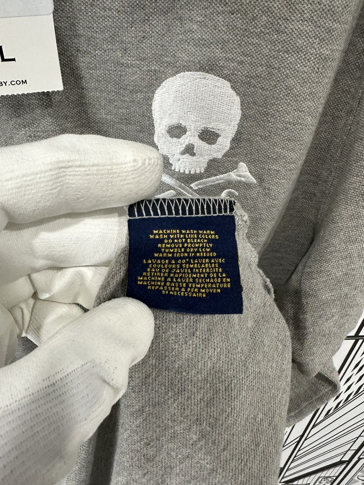Rugby Ralph Lauren Rugby Ralph Lauren Skull & Bones R.F.C Polo Grey XL Size US XL / EU 56 / 4 - 8 Thumbnail