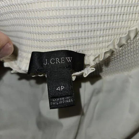 J.Crew Cotton J. Crew White Off Shoulder Dress Size S / US 4 / IT 40 - 3 Thumbnail