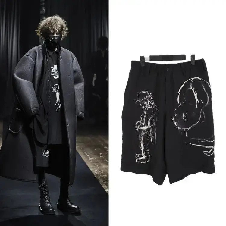 Yohji Yamamoto Sz 2 Yohji Yamamoto 21AW Abstract Print Silk Shorts Size US 32 / EU 48 - 6 Thumbnail