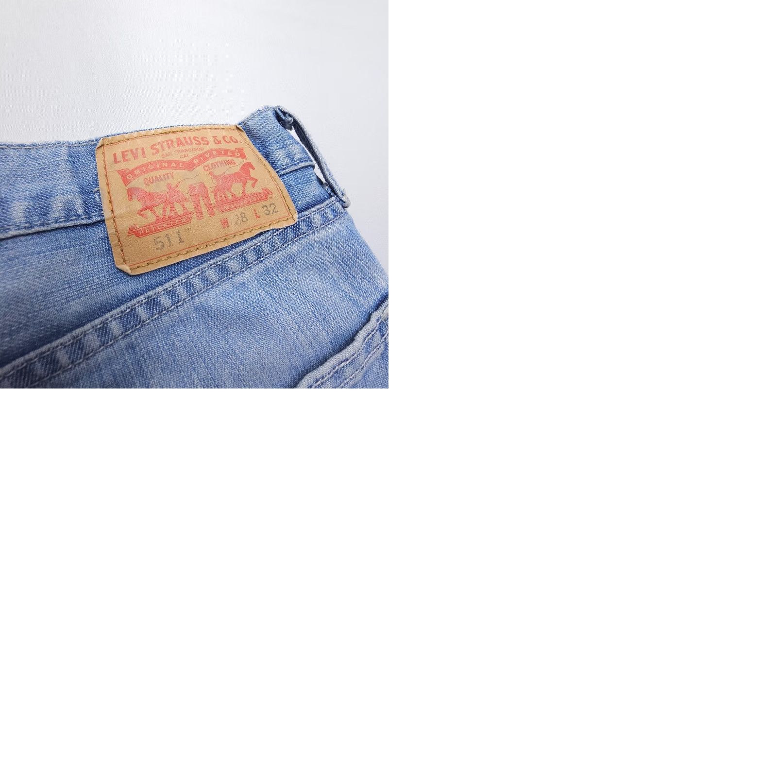 Levi's Levi's 511 Skinny Fit Jeans Mens 28 x 32 Denim Light Blue Distressed 5-Pocket Logo Size US 28 / EU 44 - 9 Thumbnail