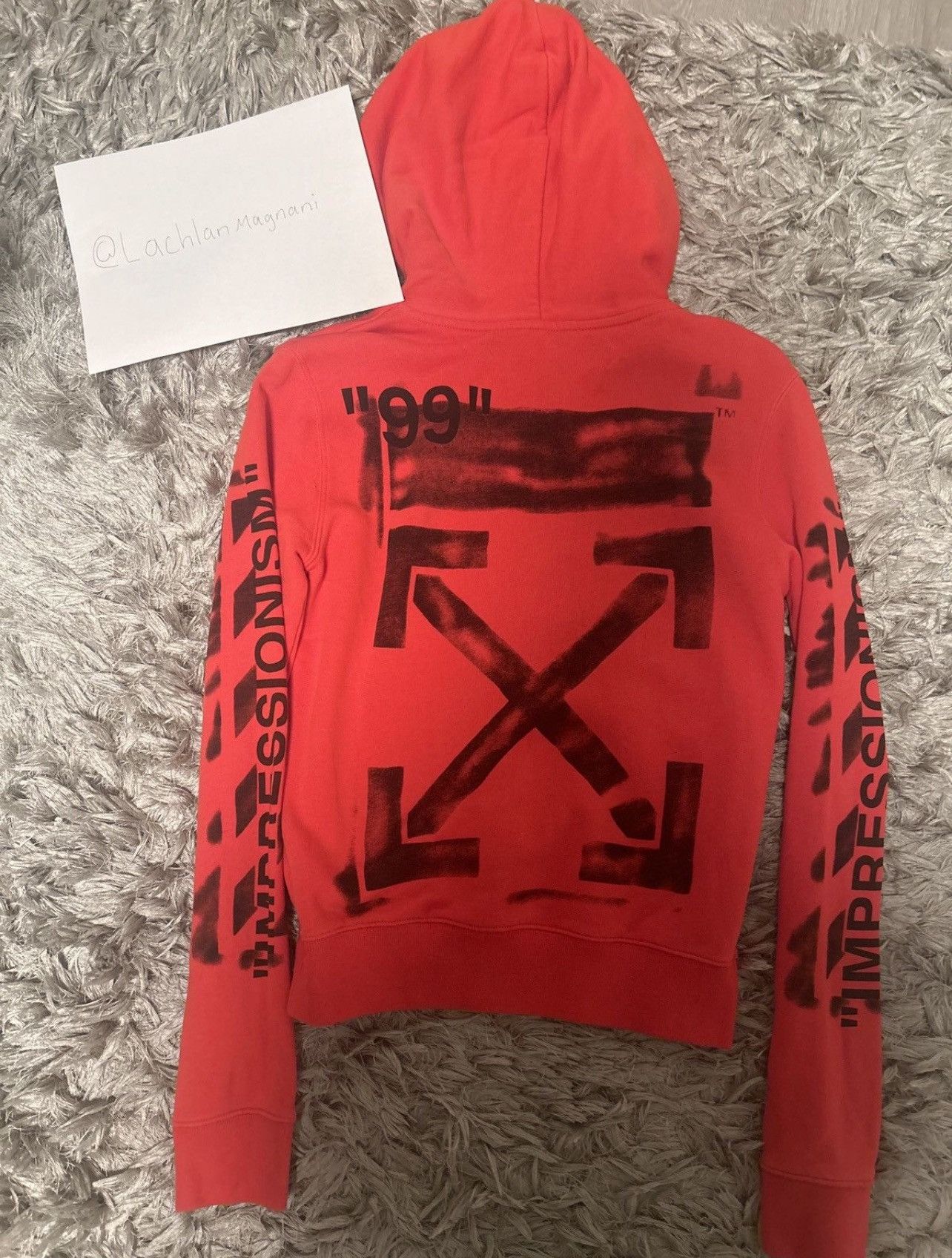 Off-White × Vintage OFF WHITE DIAG STENCIL HOODIE Size US XXS / EU 40 - 4 Thumbnail