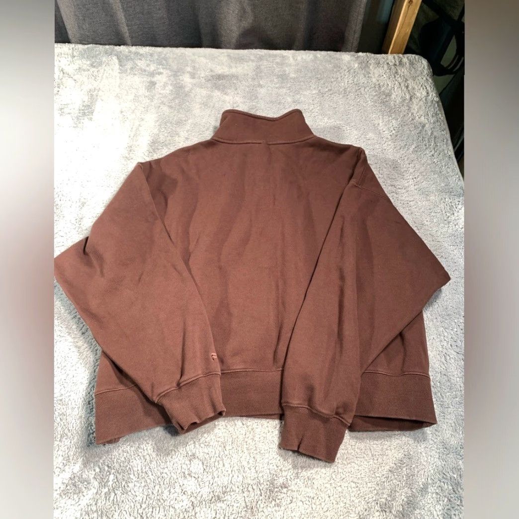 Fabletics Fabletics Sweatshirt Brown Half-Zip Pullover 2XL/XXL Plus Women Size XXL / US 16-18 / IT 52-54 - 6 Thumbnail