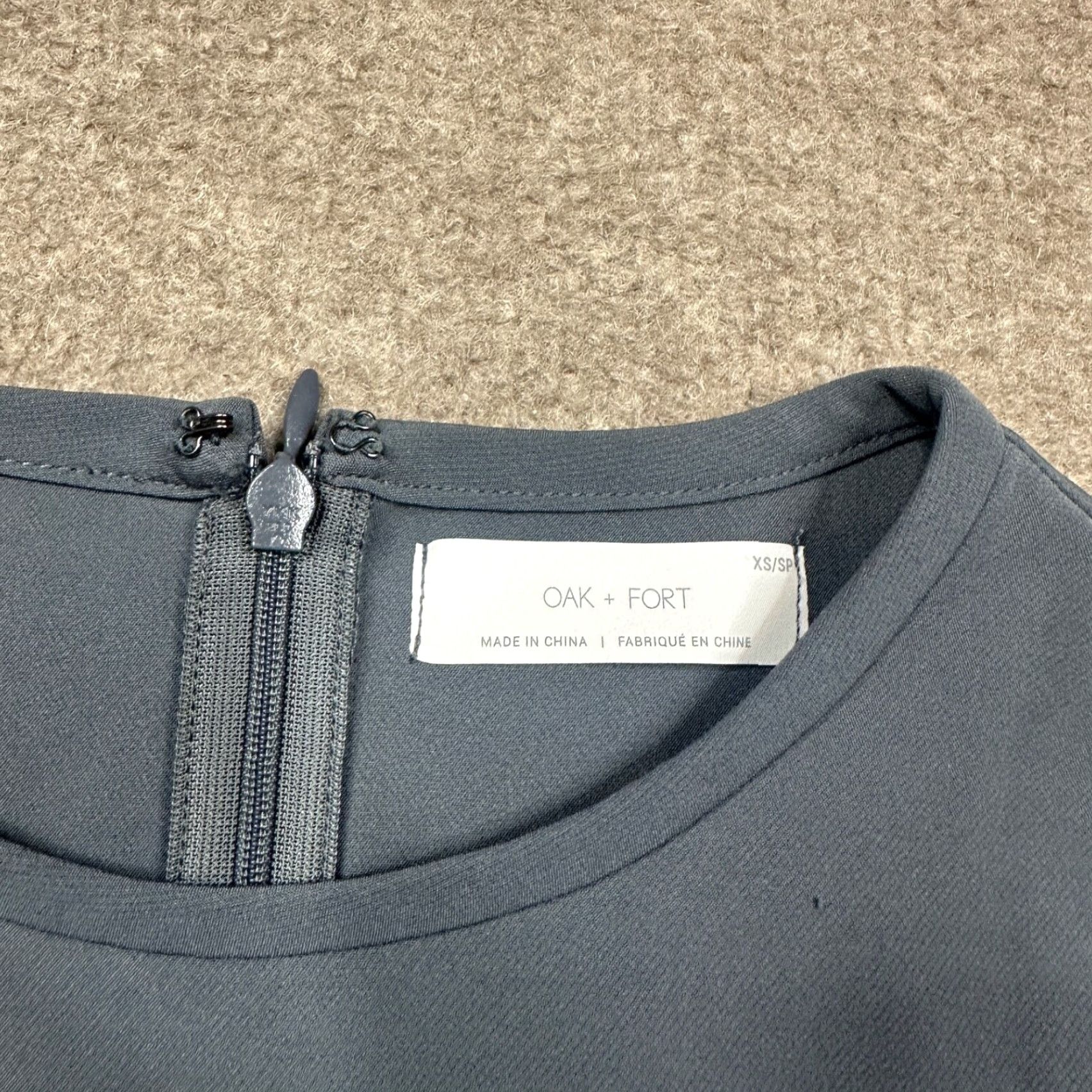 Oak + Fort Oak Fort Blouse Womens XS Gray Pullover Long Sleeve Casual Shirt XS Womens Gray Blouse 90s? Size XS / US 0-2 / IT 36-38 - 2 Thumbnail