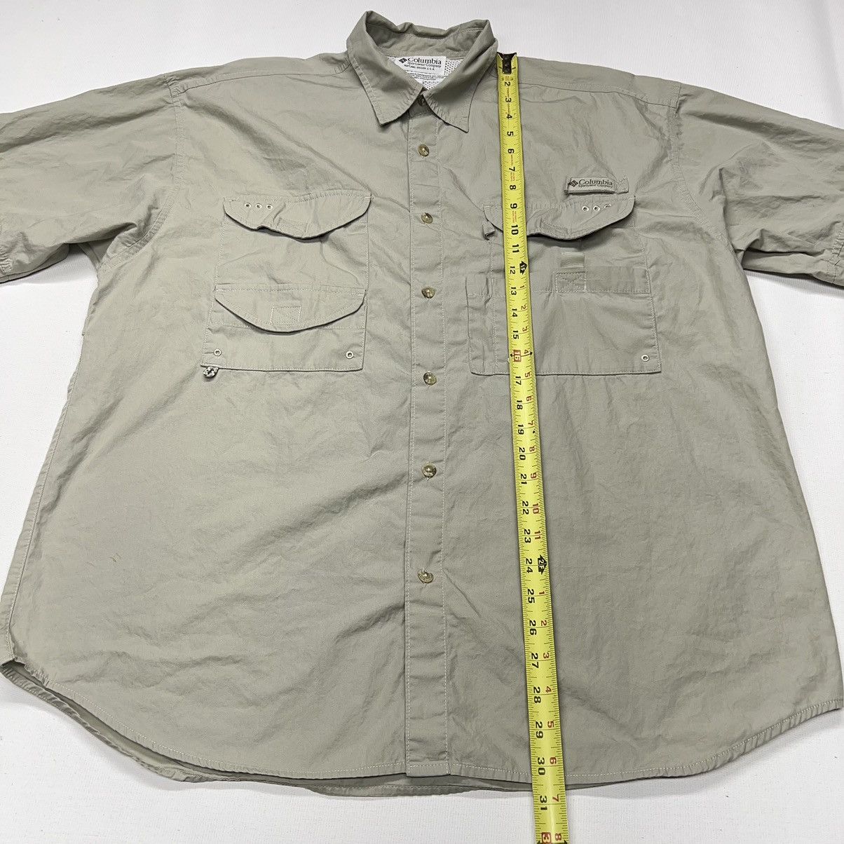 Columbia × Vintage Columbia Shirt Beige PFG Button Fishing Vented Long Sleeve Size US L / EU 52-54 / 3 - 22 Thumbnail