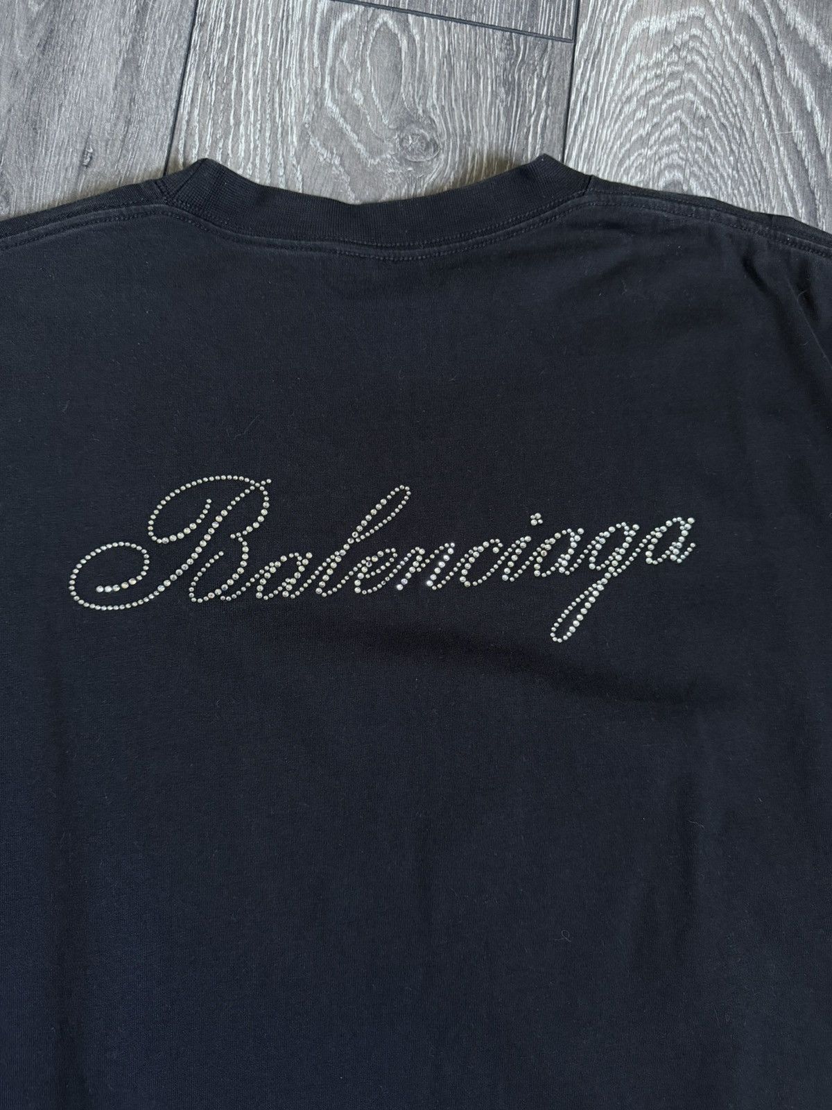 Balenciaga balenciaga rhinestone crystal logo oversized tshirt Size US M / EU 48-50 / 2 - 2 Thumbnail