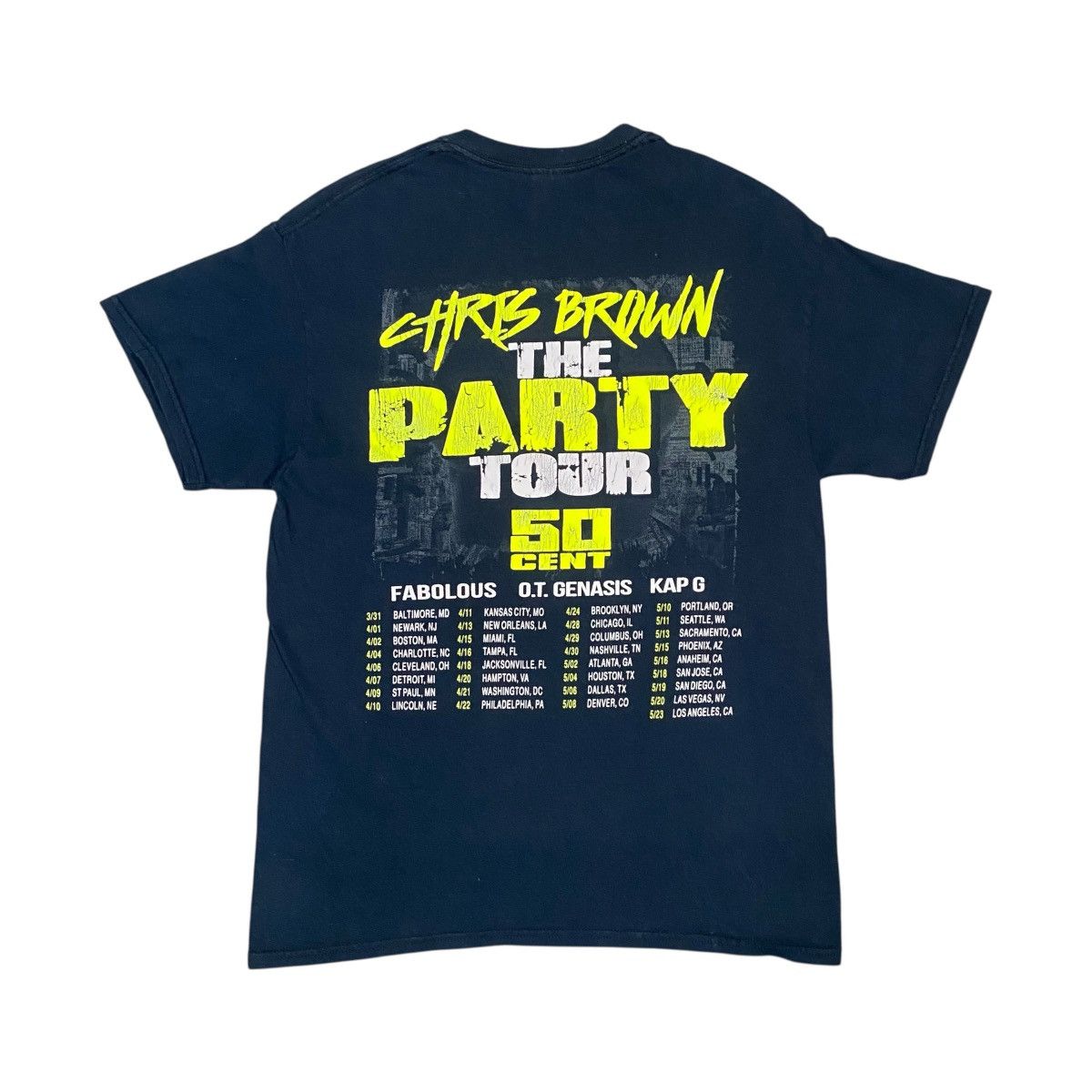 Band Tees CHRIS BROWN THE PARTY TOUR T SHIRT Y2K Size US M / EU 48-50 / 2 - 2 Thumbnail