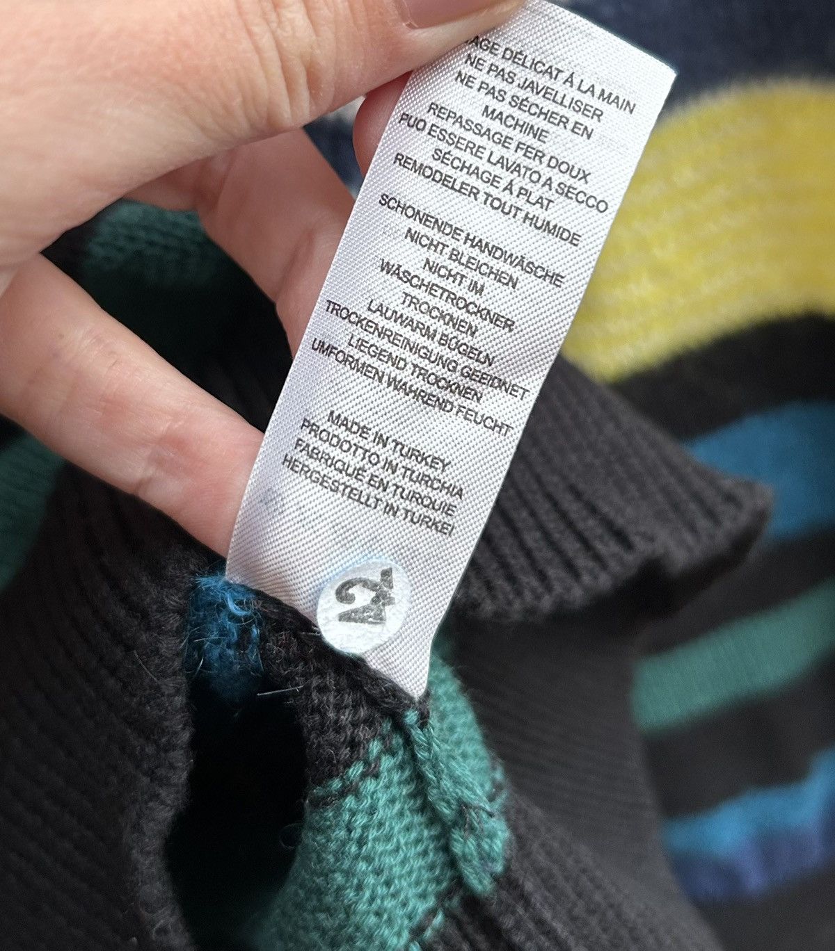 Paul Smith PS by Paul Smith Multi-Stripe Wool Blend Crewneck Sweater Size US S / EU 44-46 / 1 - 7 Thumbnail