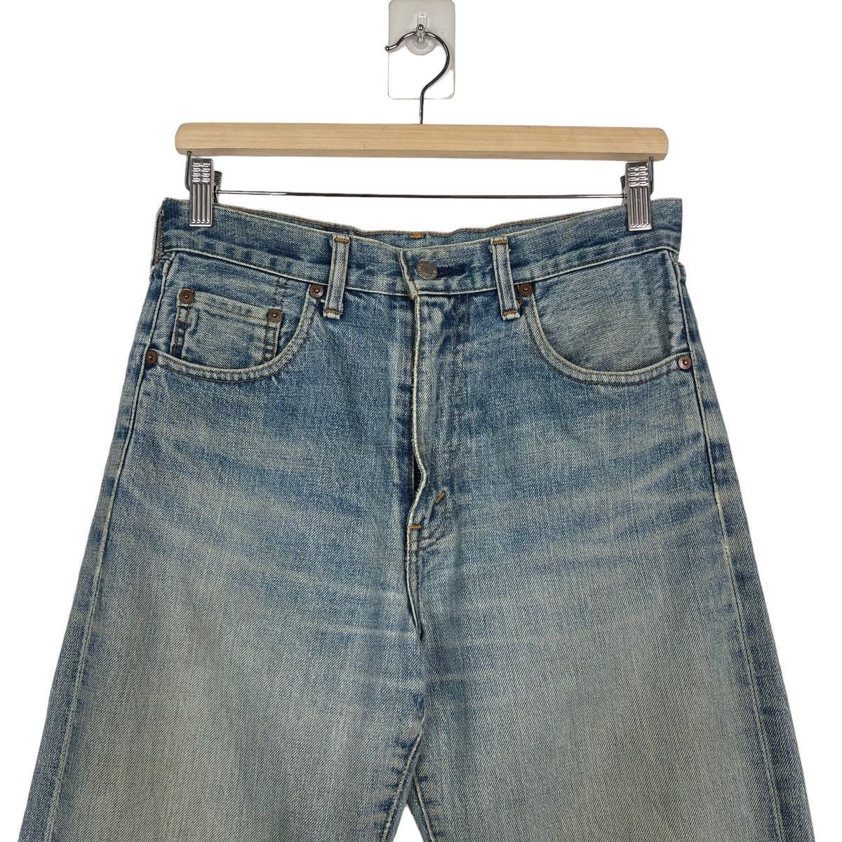 Levi's × Levi's Vintage Clothing Levis Zipper Fly Faded Blue Big E Flare Jeans Size US 30 / EU 46 - 3 Thumbnail