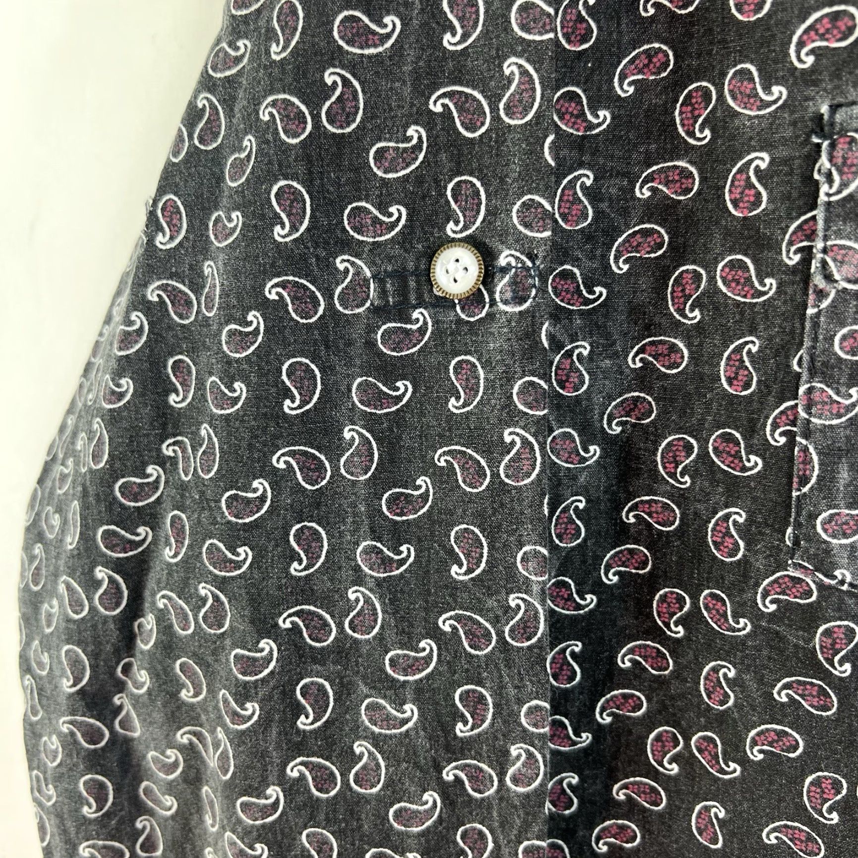 Vintage California Paisley Button-Up Shirt Men Size S Black Long Sleeve Size US S / EU 44-46 / 1 - 5 Thumbnail