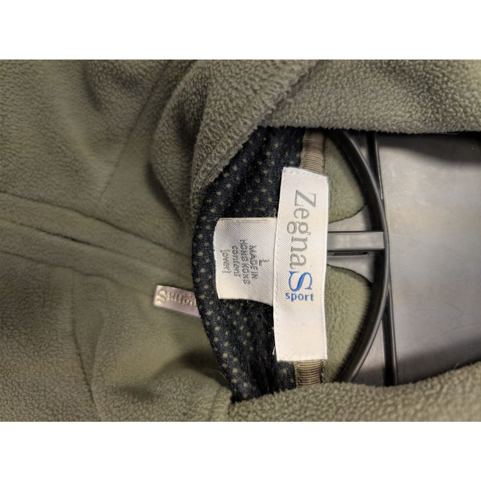Ermenegildo Zegna o1rshd1 CC20 Mens Large Green Fleece Sport Jacket in Grey Size US L / EU 52-54 / 3 - 19 Thumbnail