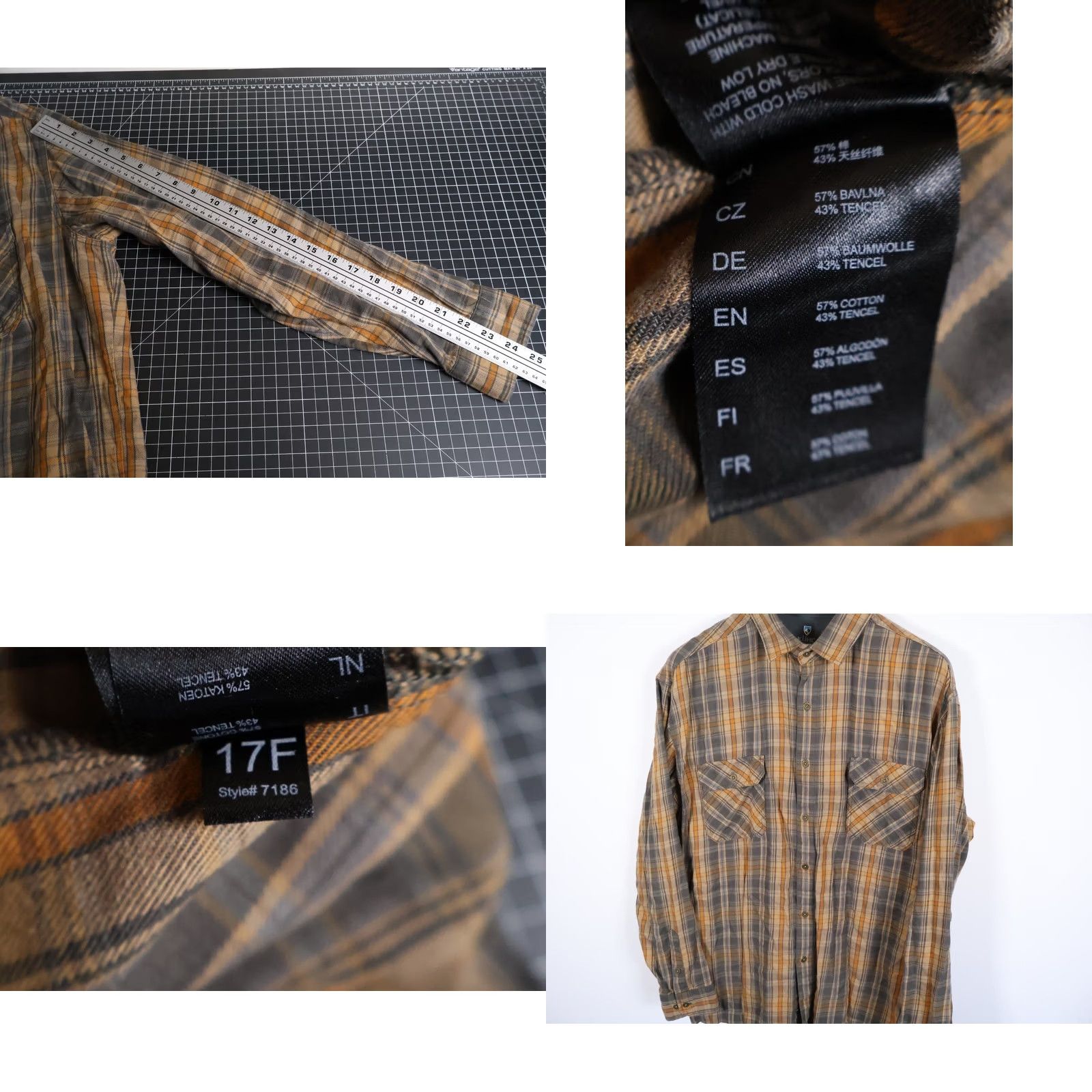 Vintage Kuhl Dillingr Flannel Shirt Men 2XL Brown Plaid Lightweight Cotton-Tencel Button-Up Long Sleeve Casual Workwear Vintage No Size US XXL / EU 58 / 5 - 8 Thumbnail
