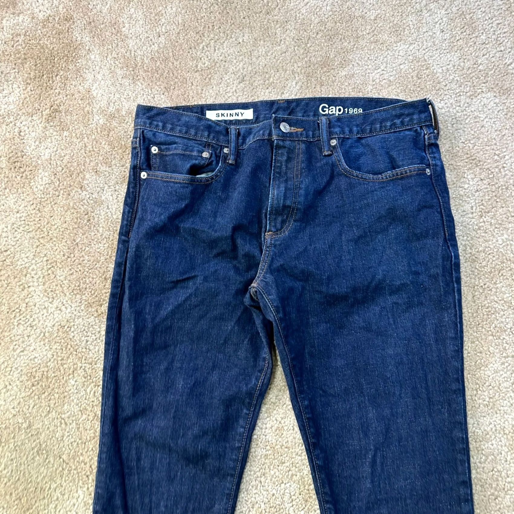 Gap Gap 1969 Jeans Men’s 34x34 Blue Denim Stretch Regular Slim Fit 5-Pocket Denim Pants Jeans Blue Men’s Jeans Size US 34 / EU 50 - 2 Thumbnail