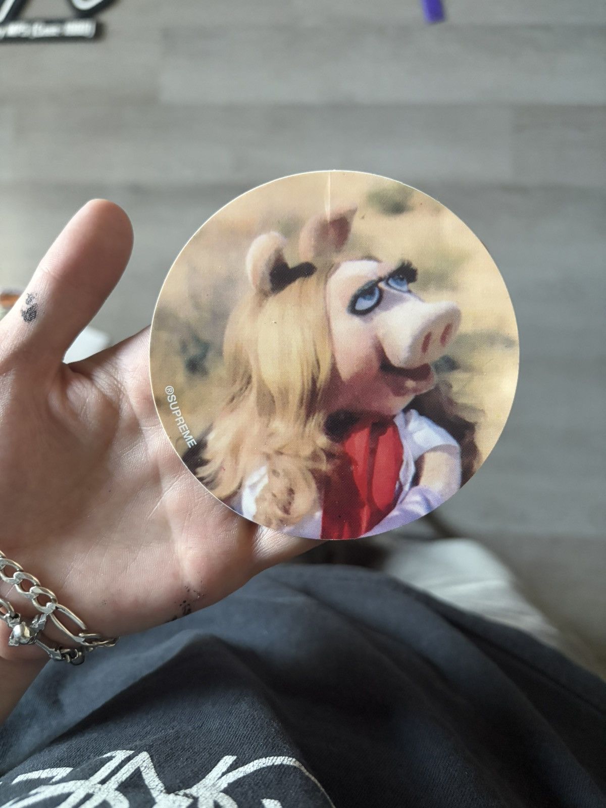 supreme mrs piggy sticker