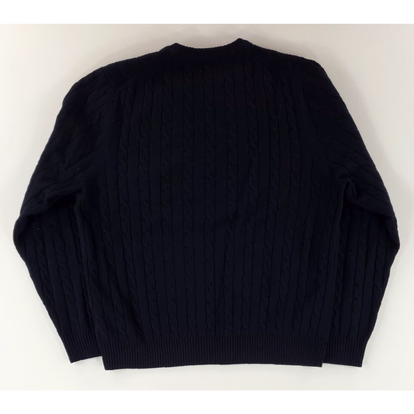 Brooks Brothers Brooks Brothers Sweater Cable Knit Navy Blue Mens L Pullover Lambs Wool Scottish Navy L Size US L / EU 52-54 / 3 - 4 Thumbnail