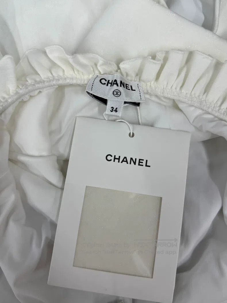 Chanel Chanel 23S white lace chain swimsuit Size 42" / US 20 - 4 Thumbnail