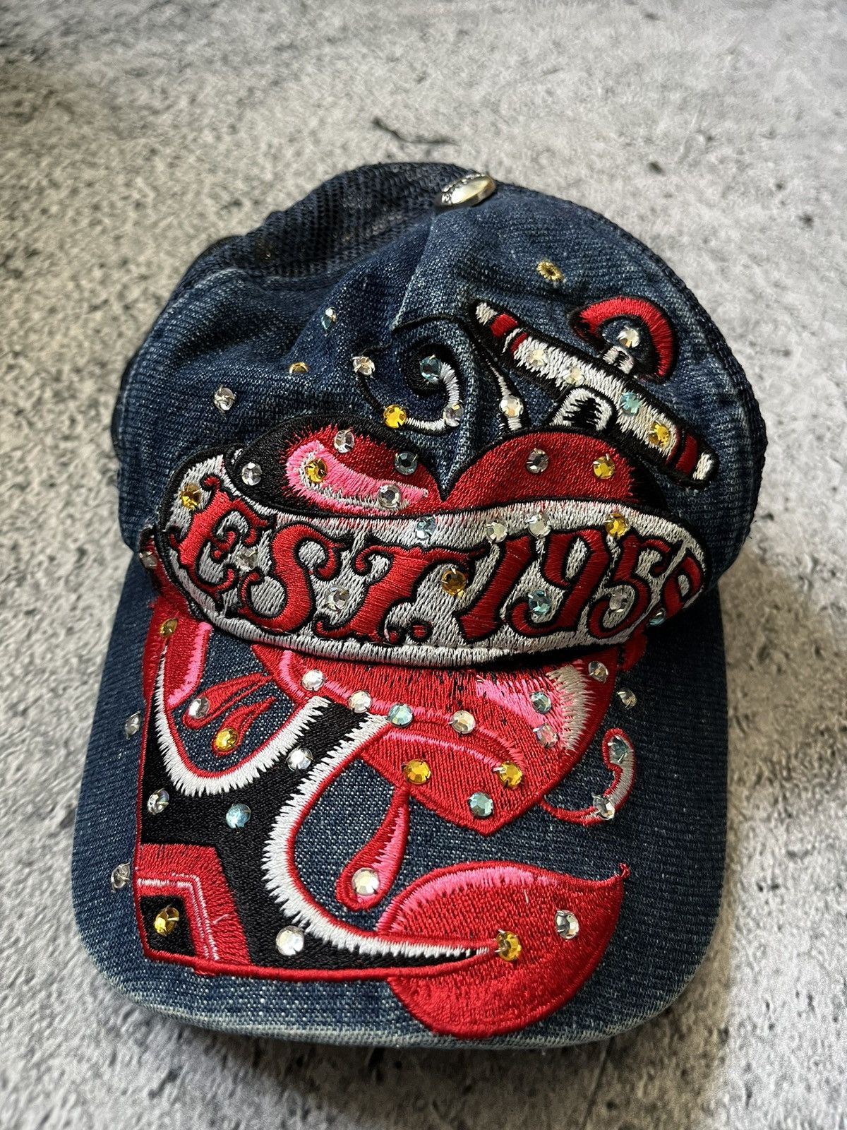 Christian Audigier × Ed Hardy Vintage Christian Audigier Cap Big Logo Ed Hardy Y2K Rare Size ONE SIZE - 2 Thumbnail