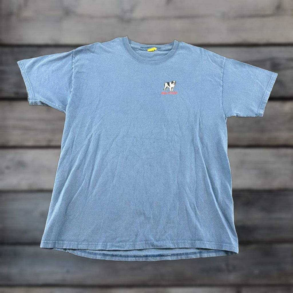 Big Dogs VINTAGE Big Dogs Shirt Mens L Blue Graphic Print Short Sleeve Crew Neck T-Shirt Logo Swoosh Check Reflective Funny Season All Seasons Size US L / EU 52-54 / 3 - 1 Thumbnail