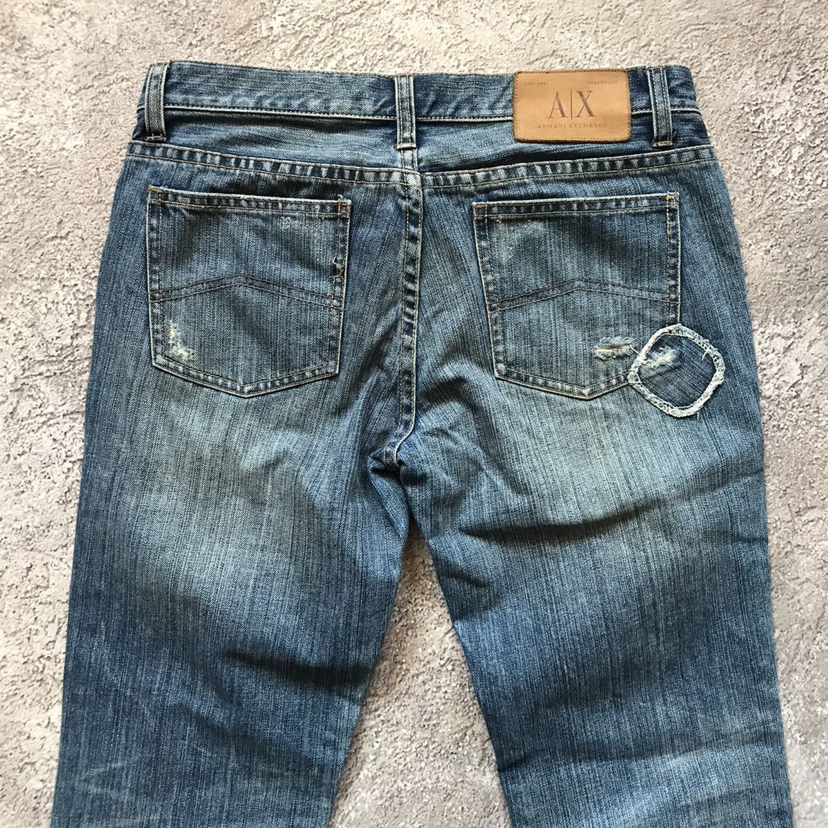 Armani Exchange vintage armani japan jeans distressed low rise flared 90s Size US 28 / EU 44 - 7 Thumbnail