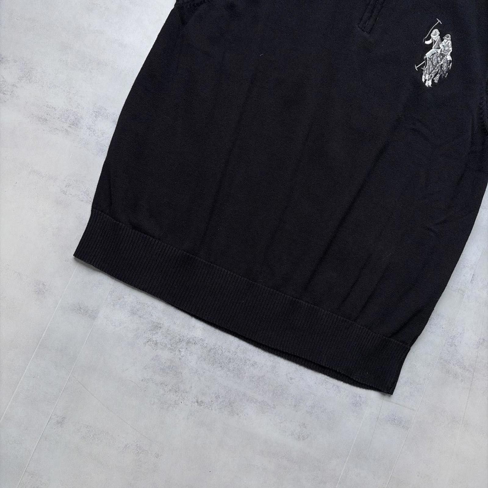 U.S. Polo Assn. Y2K Black U.S. Polo Assn Grunge Knit Big Pony Vest Size US M / EU 48-50 / 2 - 4 Thumbnail