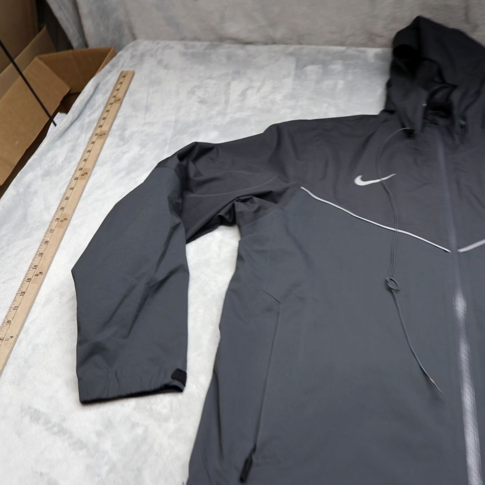 Nike Nike Lacrosse Jacket Mens Large Grey Storm-FIT Windbreaker Full Zip Pockets Logo Zip Lightweight Lined Polyester Casual Travel Size US L / EU 52-54 / 3 - 2 Thumbnail
