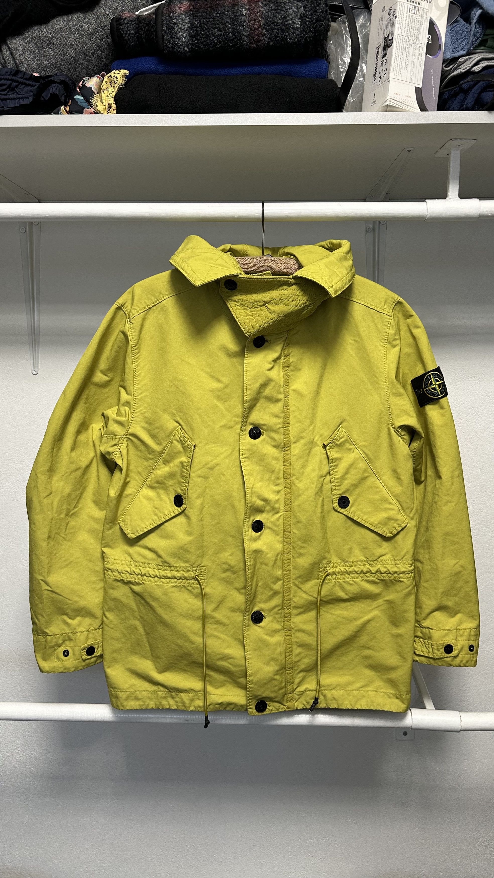 Stone Island Stone Island Yellow David TC Garment Dyed Parka Jacket Size US S / EU 44-46 / 1 - 1 Thumbnail